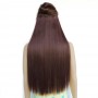 Extensie de par cu 5 Clips On delux dubla dreapta de 60 cm, Castaniu Mediu 666 33